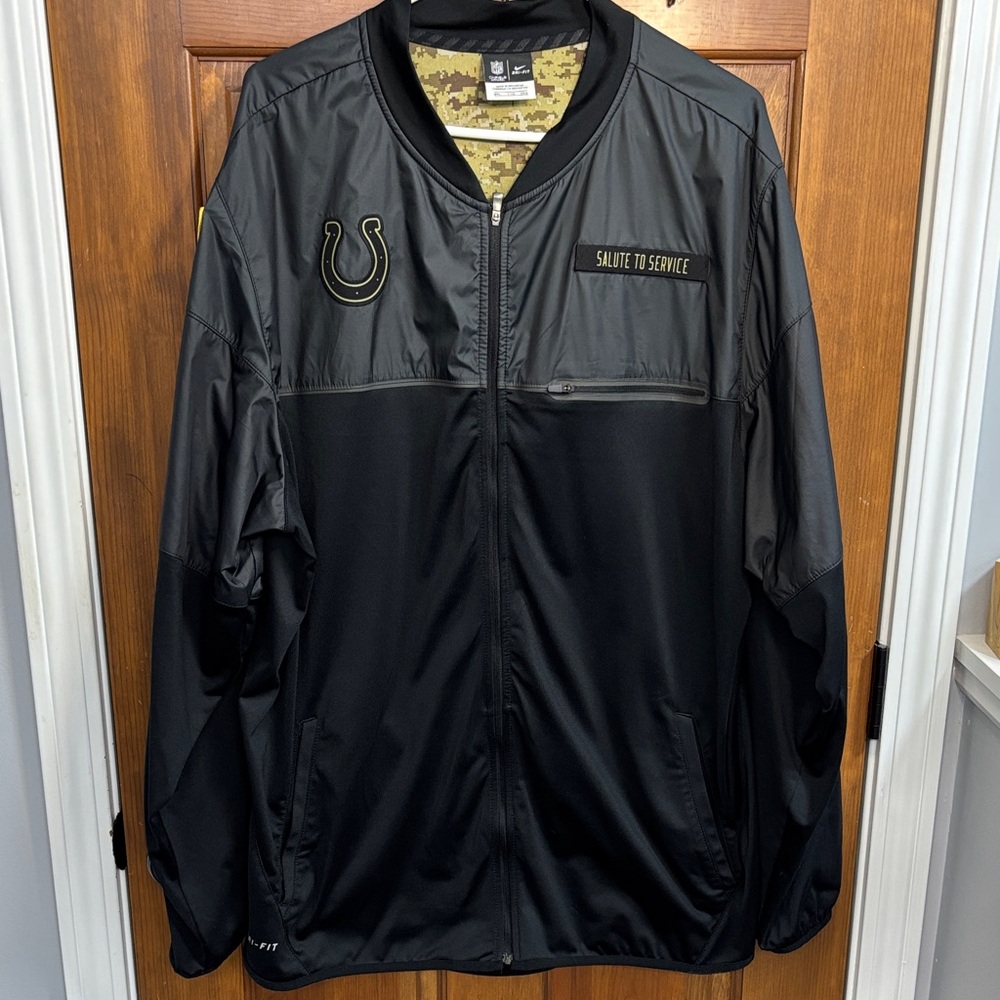 Nike NFL Colts Salute to Service Hybrid Jacket Black Men’s 2XL Tactical